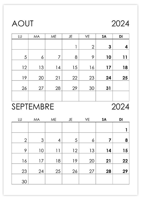 Calendrier Ao t Septembre 2024 Calendrier su Calendrier ao t septembre 2024 calendrier su