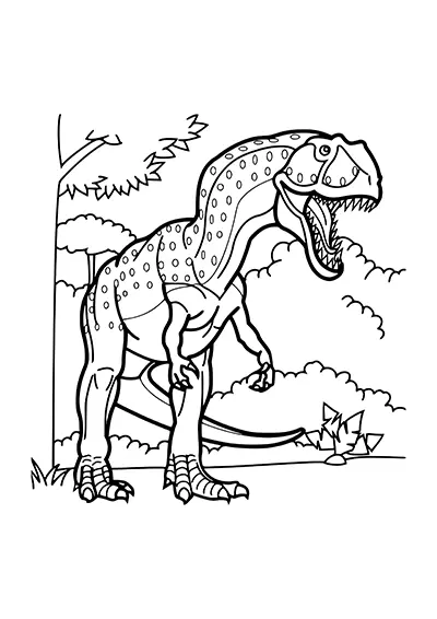 Dessin dinosaure à imprimer PDF format 03
