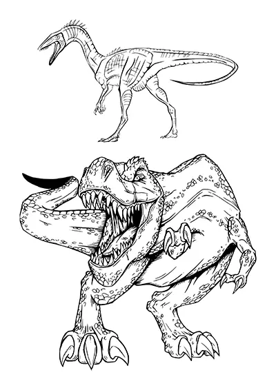 Simple dinosaur shape stencil for school projects 08