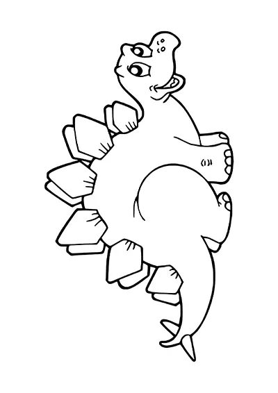 Funny cartoon dinosaur outline printable 18