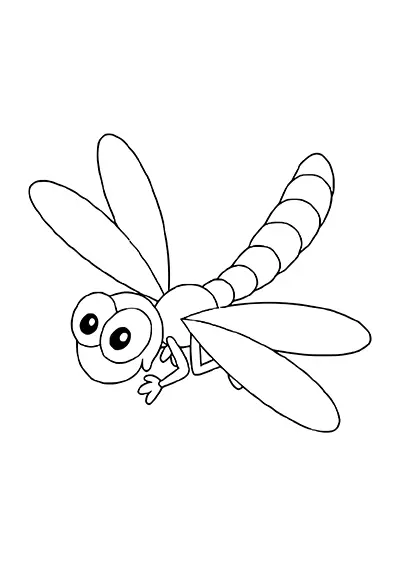 Gabarit libellule pour activité manuelle maternelle 03