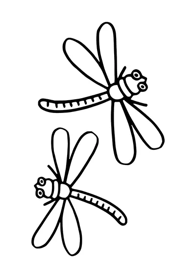 Coloriage magique libellule pour maternelle en PDF 09