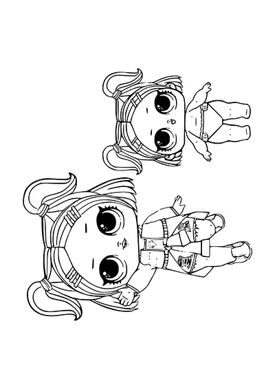 LOL doll drawing to color for kids 12
