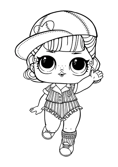 LOL Surprise doll glitter series coloring 16