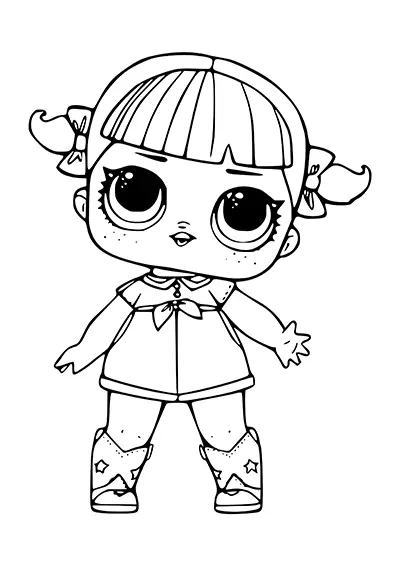 LOL doll hairgoals coloring sheet 17