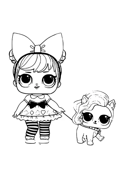 Funny LOL doll printable to color 18