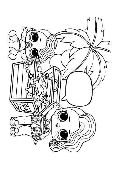 Full size LOL doll coloring page printable 20