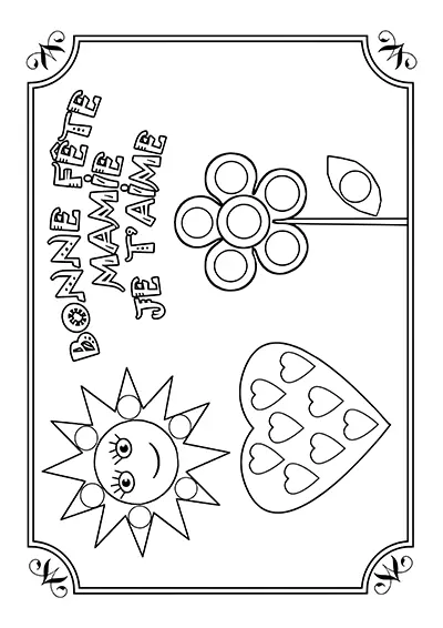 Floral greeting card template for mamie 06