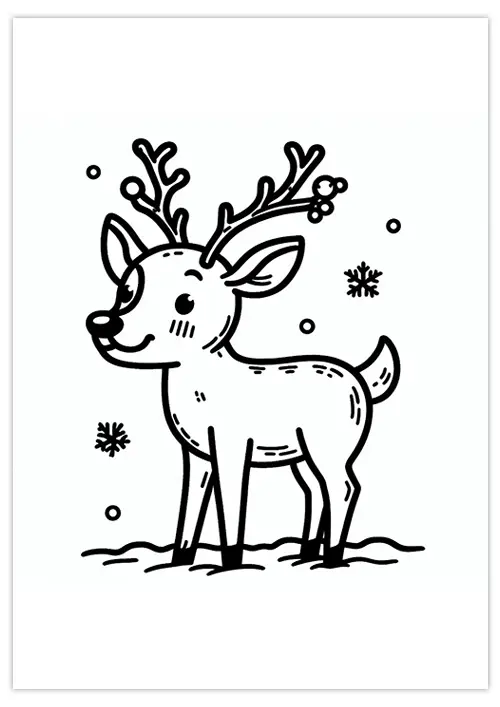 Dessin Cerf Noel