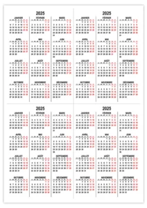 Calendrier 2025 A6 ร imprimer calendrier-2025-a6