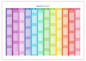 Calendrier multicolore 2025 avec mois verticaux calendrier-multicolore-2025-avec-mois-verticaux
