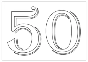 Numéro 50 à imprimer Numéro 50