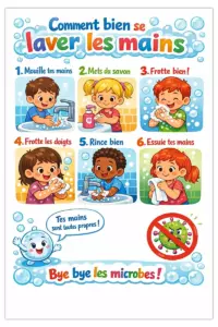 Lavage des mains en maternelle