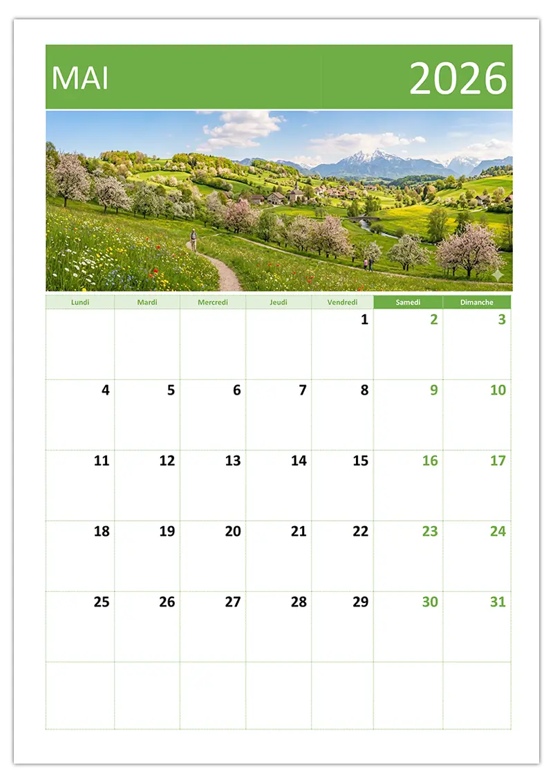 Planning Mai 2026 : Votre Calendrier Prêt à Imprimer (PDF Gratuit)